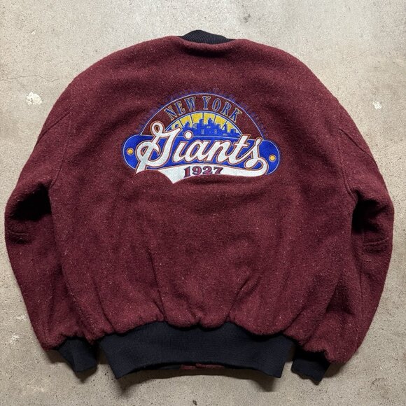 NFL Other - New York Giants Varsity Jacket Delong Men Large 90's NFL Vintage Collection